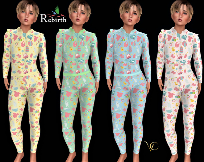 Second Life Marketplace - [V.C] Alex Pyjama Rebirth Boy pack 2